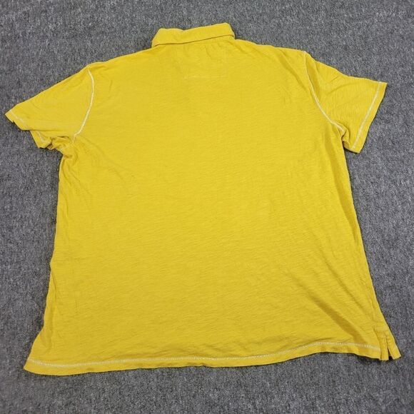 John Varvatos USA Polo Shirt Men's Xl Yellow Short Sleeve Star Knit collared - Picture 2 of 11
